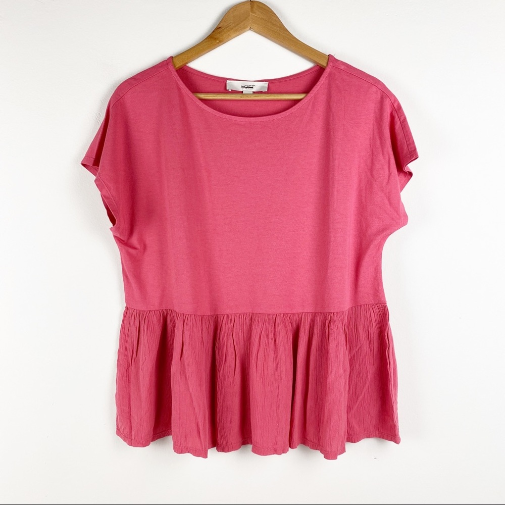 NWOT Loft Peplum Drop Shoulder Flowy Light Weight Top